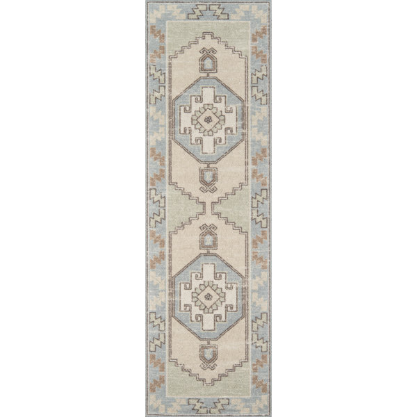 Fletcher Light Blue/Beige/Light Brown Rug & Reviews | AllModern